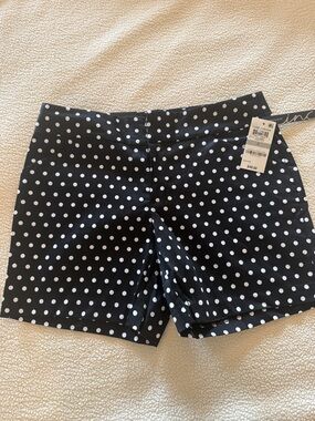 INC International Concepts Black with White Polka Dot High-Waist Shorts